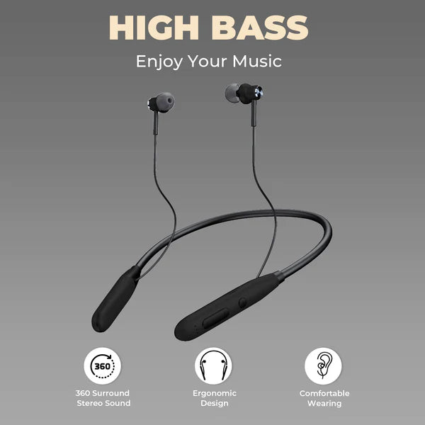 “Wireless High Bass Bluetooth 5.0 In-Ear Neckband Headphones with Mic @ Just Rs.299/-