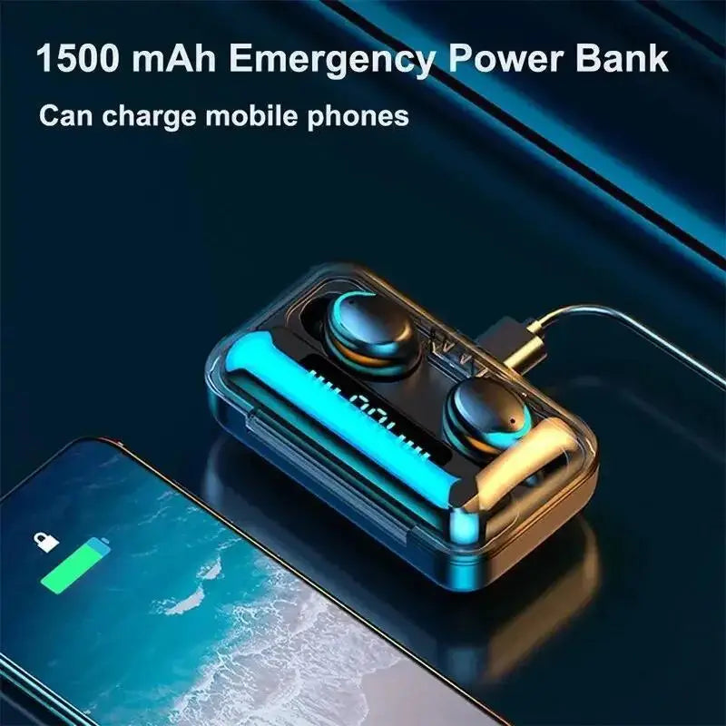 M10 Noise Cancelling Bluetooth Earbuds with Power Bank, Microphone and Touch Controls, Wireless Bluetooth Earbuds @ Just Rs.399/-