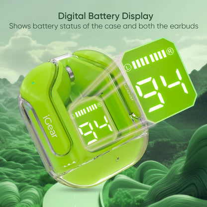 Transparent Display Bluetooth Wireless Earbuds @ Just Rs.299/-